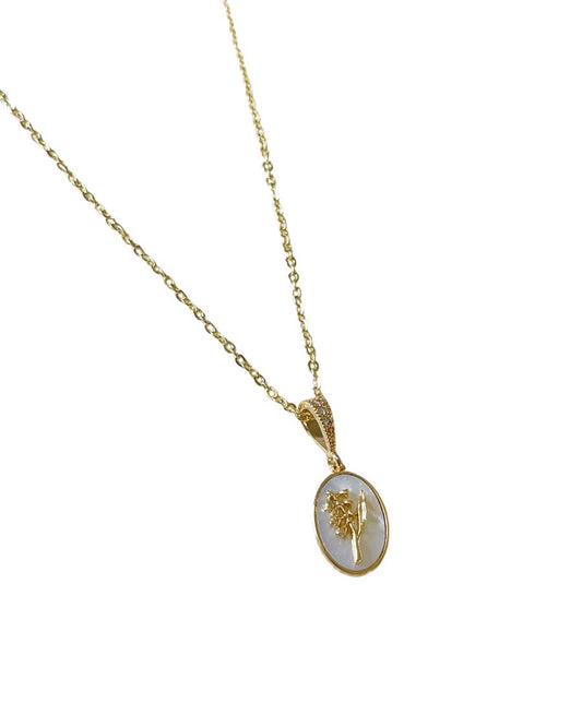 Lily of the valley gold necklace