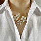 Orange blossom statement necklace