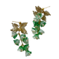 Canterbury bell flowers earrings in green