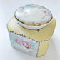 Vintage RS Germany hand painted porcelain inkwell with garden O’Hara roses details