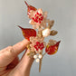 《December Palette II》Victoria’s Christmas' chrysanthemum floral bouquet brooch