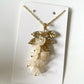 Canterbury bell flowers necklace in cream