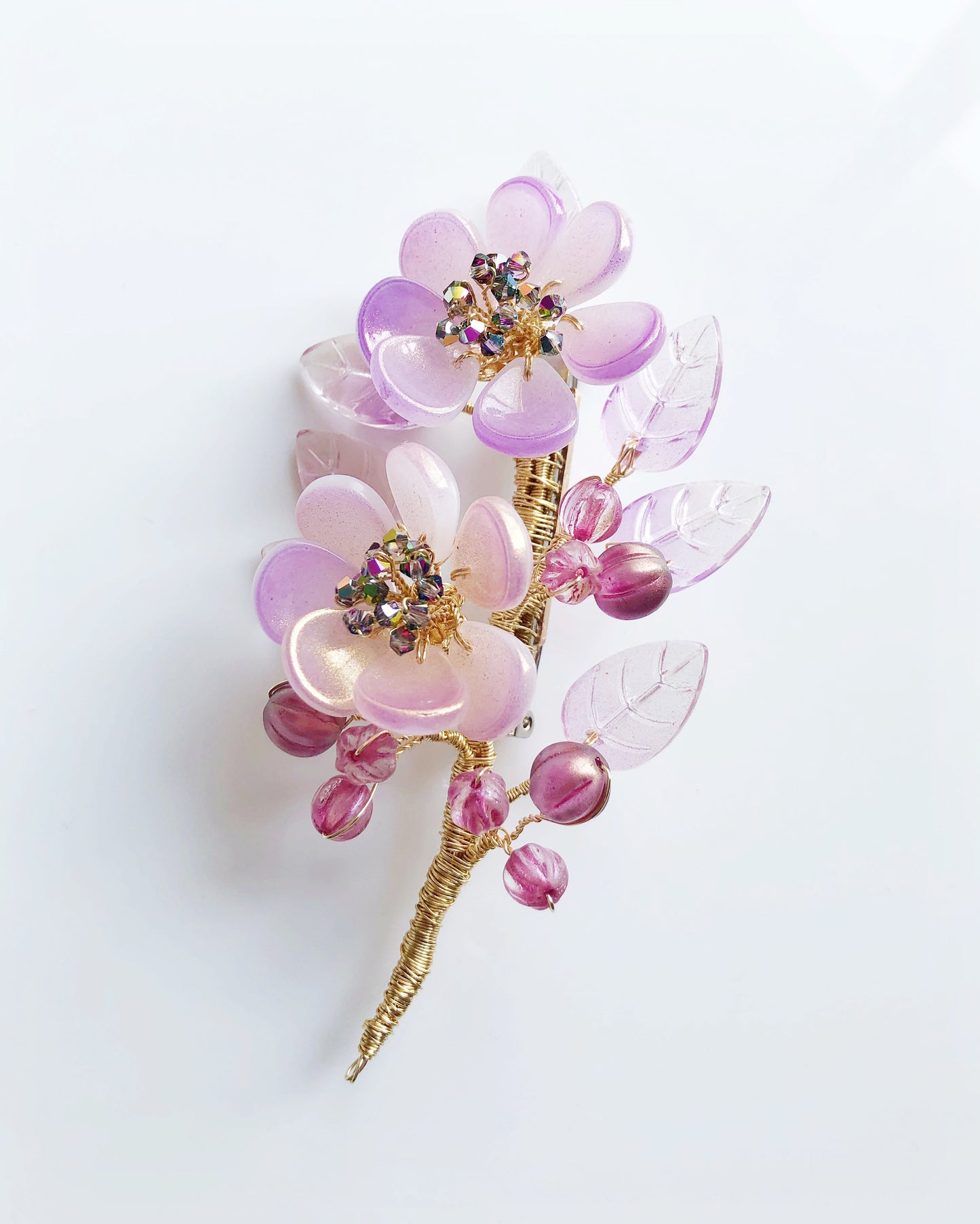 《January Palette II》Sugar plum floral bouquet brooch