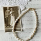 Medium white wedding pearl necklace with heart toggle