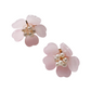 Sakura glass and freshwater pearls earrings