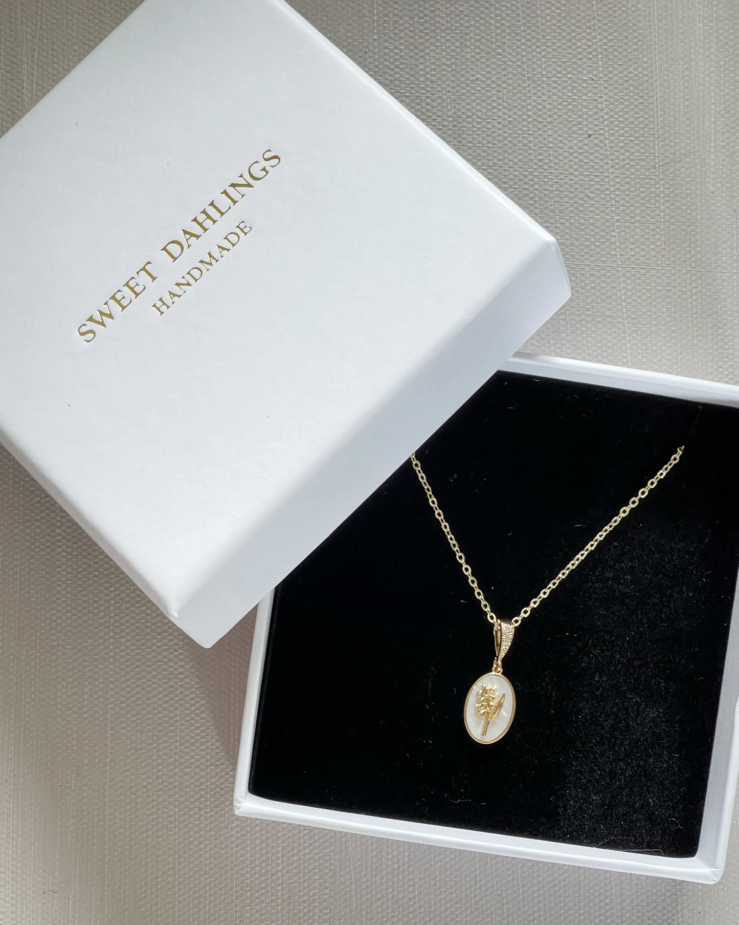 Lily of the valley gold necklace