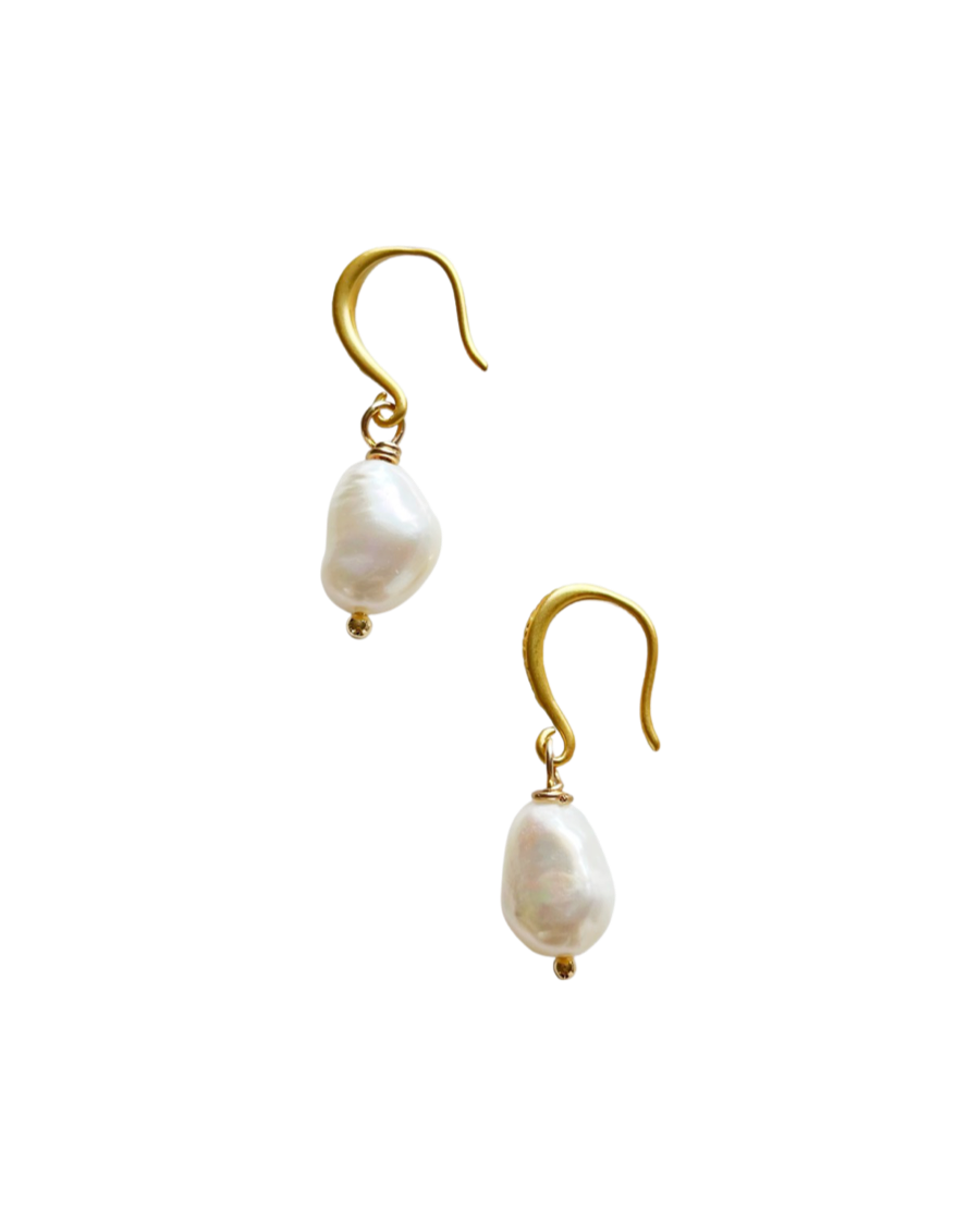 My first baroque pearl earrings