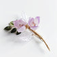 “Thank You” mini bouquet baby lily brooch in purple