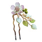 "When it rains sakura" - Monet's garden sakura hair pin in glass and Swarovski crystals