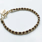 Swarovski crystals 14K gold plated beads bracelet in mocca and gold