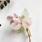 “Thank You” mini bouquet baby lily brooch in baby pink