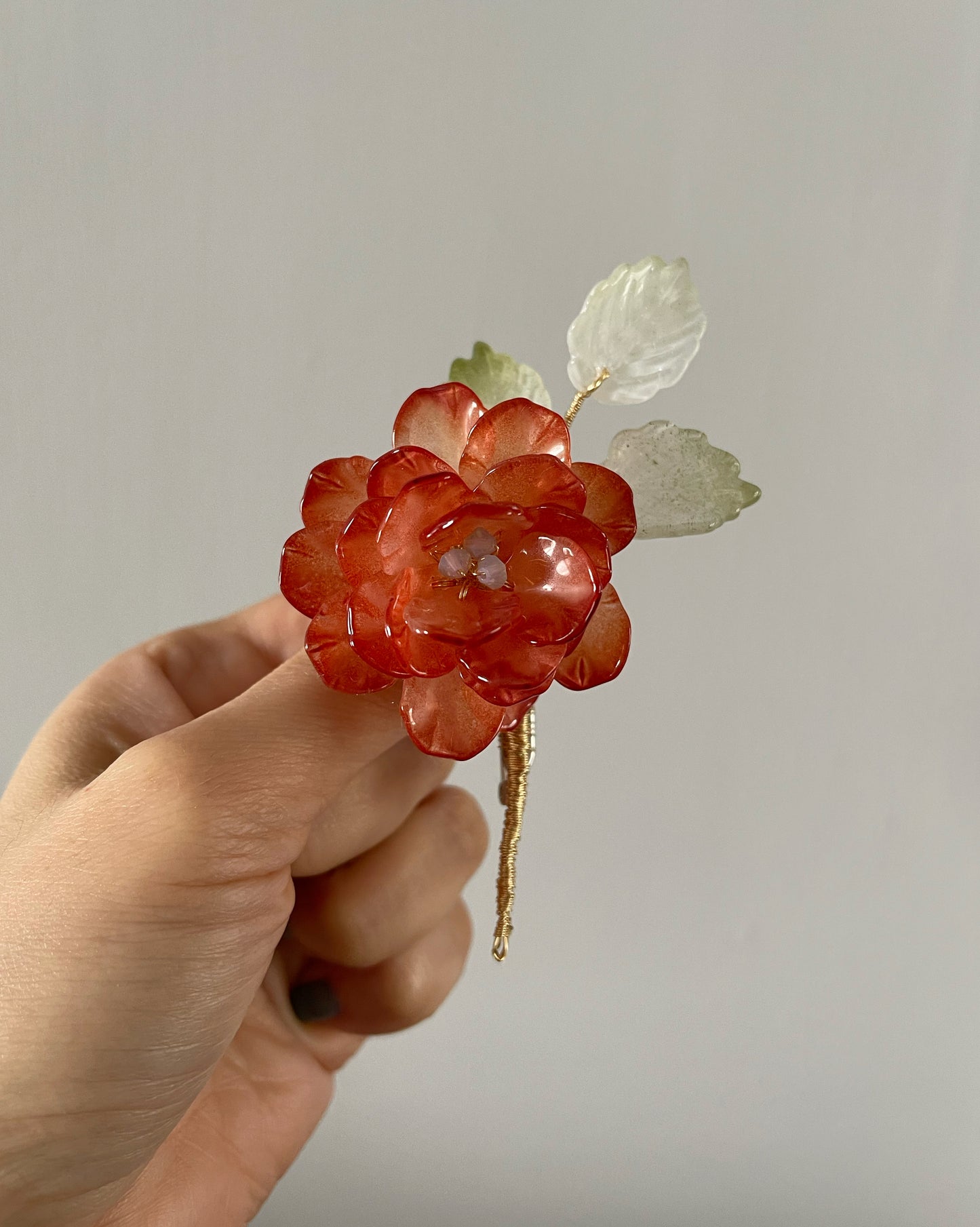 Spray rose brooch