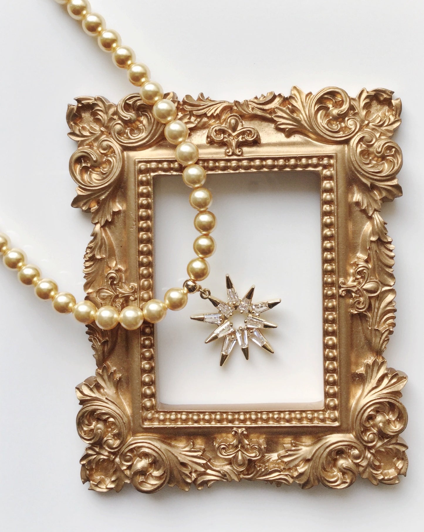 Wish upon a winter star pearl necklace