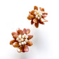 《November Palette II》Victoria’s chrysanthemum floral earrings  in bronze