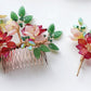 Merry and blessed Chinese peony wedding hair slide