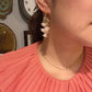 Spring Canterbury bell flowers earrings in fuchsia