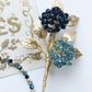 Remembrance Swarovski crystals hydrangea brooch