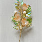 《February Palette II》Lily bouquet brooch in peach