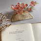 Someiyoshino sakura blooming foliage hairslide in blushing red