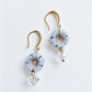 Something blue, something gold earrings with Swarovski crystals