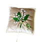 Lily of the valley hand embroidered ring pillow