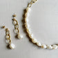 The Contrast Collection - Big freshwater pearl and chain necklace
