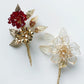 Winter warmth baby peony brooch in gold