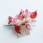 《Autumn palette IV》Autumn dark pink lily bouquet hair slide