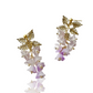 Canterbury bell flowers earrings in grape smoothie