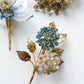 Winter morning hydrangea Swarovski crystals brooch