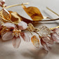 Autumn embrace silk cotton tree flower wedding tiara